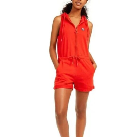 Fila Emerson Hooded Romper Red Size XS - Picture 1 of 13